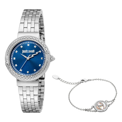 Just Cavalli SET Odvážný had stříbrná modrá