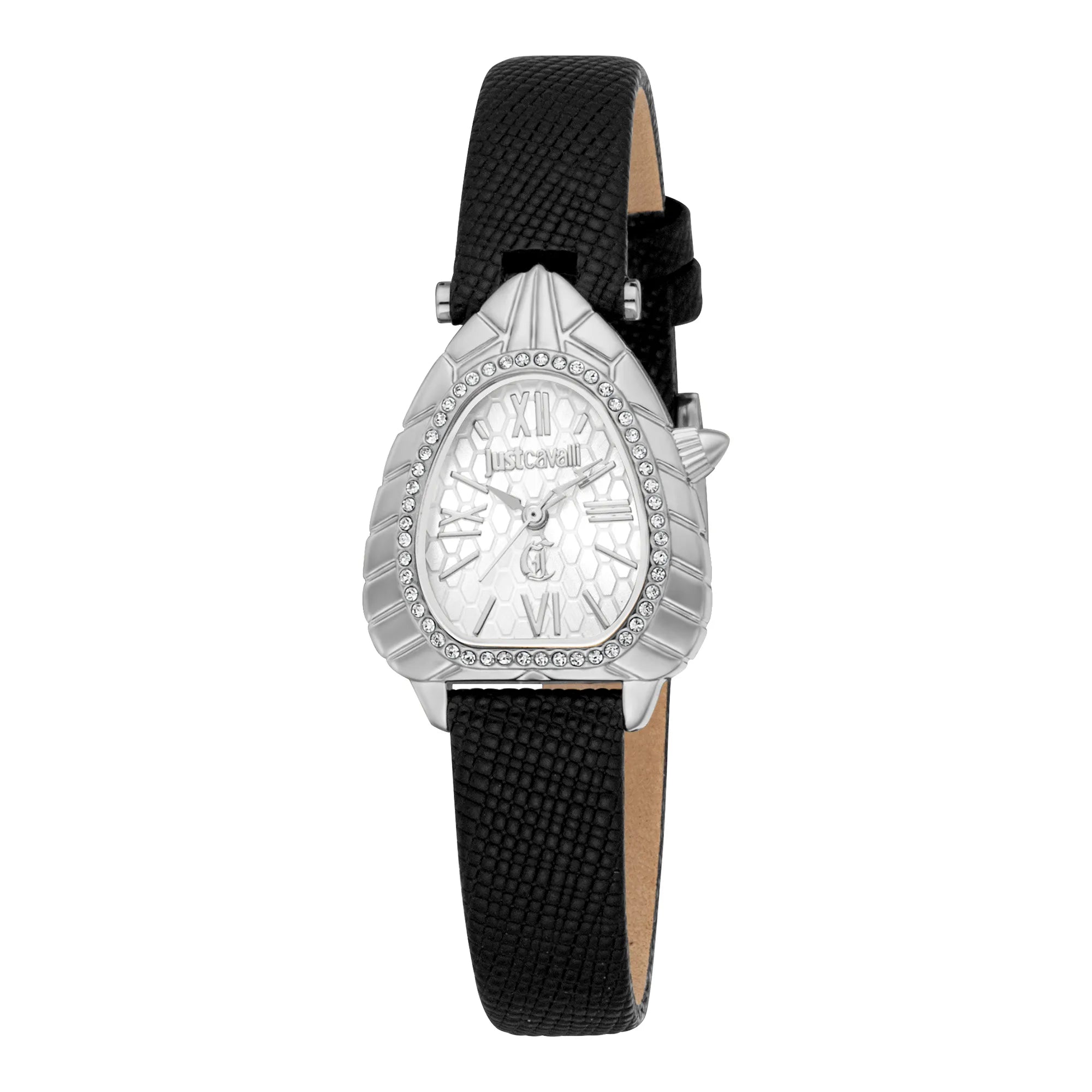 Just Cavalli Just Cavalli Animalier Perla Leather Black Silver