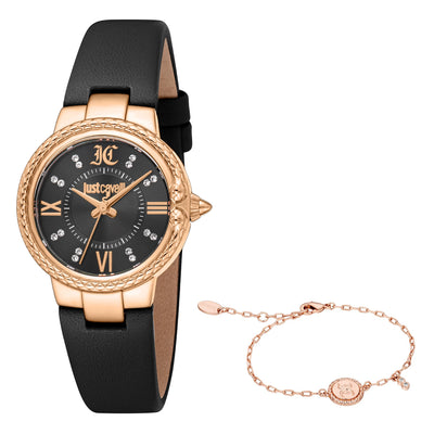 Just Cavalli SET Primavera Snake Skóra Czarna