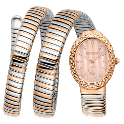 Just Cavalli Signature Snake Sognia Silver Rose Gold