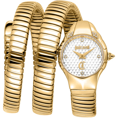Just Cavalli Signature Snake Amanta Ouro amarelo Prateado