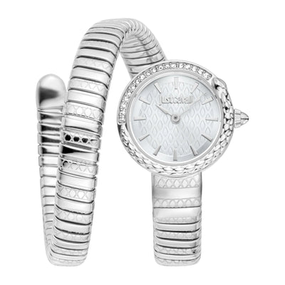 Just Cavalli Signature Snake Cerchio Snake Stříbrná Šedá