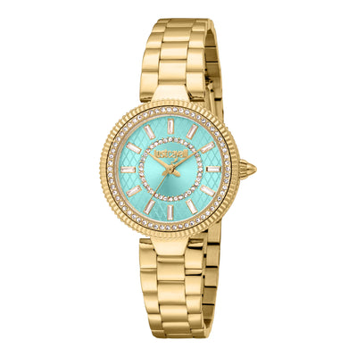 Just Cavalli Glam Chic Ostentatoire Or Jaune Turquoise