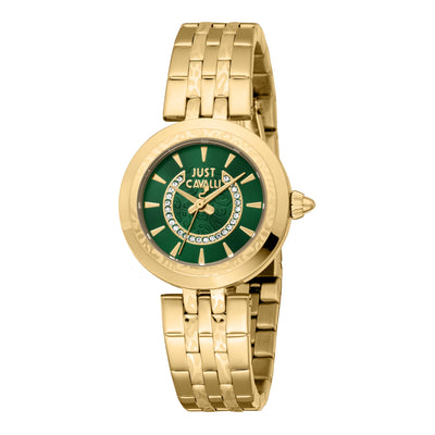 Just Cavalli Animalier Preziosa Amarillo Oro Verde Botella