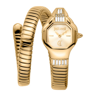 Just Cavalli Signature Snake Brillante Serpiente Amarillo Oro Champagne