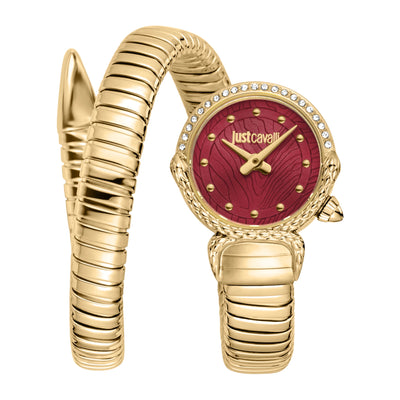 Just Cavalli Signature Snake Radiosa Yellow Gold Red