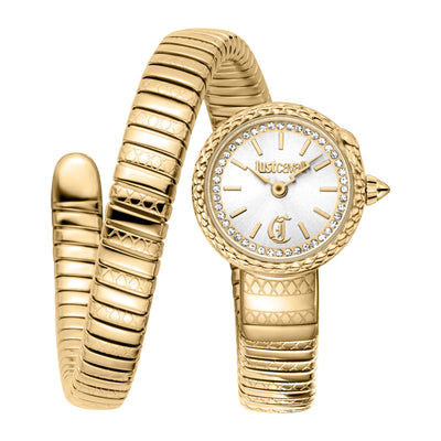 Just Cavalli Signature Snake Sirena Yellow Gold Silver