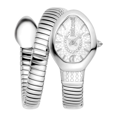 Just Cavalli Signature Snake Eclisse Zilver