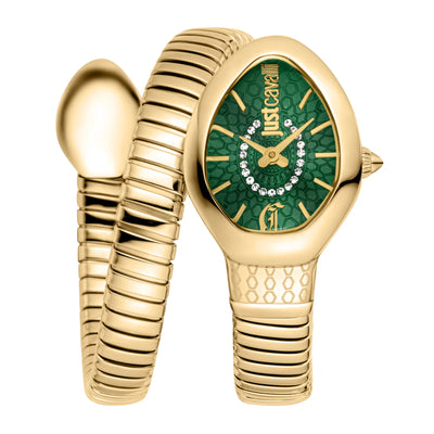 Just Cavalli Signature Snake Eclisse Yellow Gol Green