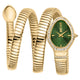 Just Cavalli Signature Snake Carezza Yellow Gold Green