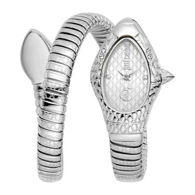 Just Cavalli Signature Snake Vetra Silber Grau