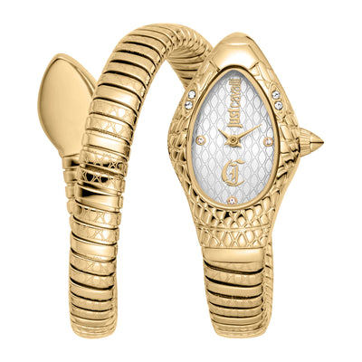 Just Cavalli Signature Snake Vetra Yellow Gold Silver