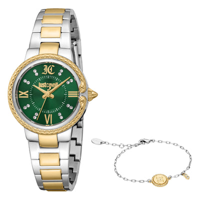 مجموعة Just Cavalli بريمفيرا ثعبان بلونين ذهبي أصفر وأخضر