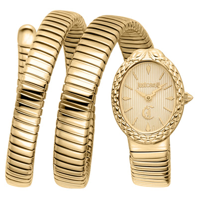 Just Cavalli Signature Snake Sognia Yellow Gold Champagne